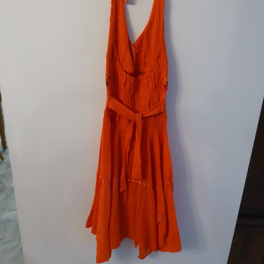 Mexican Embroidered Halter Dress